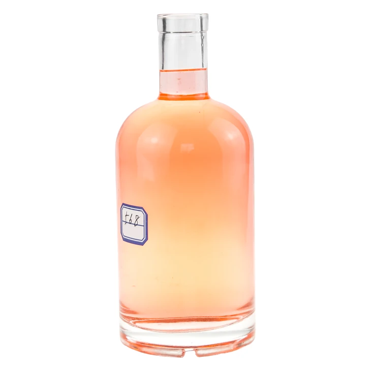 750ml 75cl Flint Glass Liquor & Spirit Bottle with Cork Finish