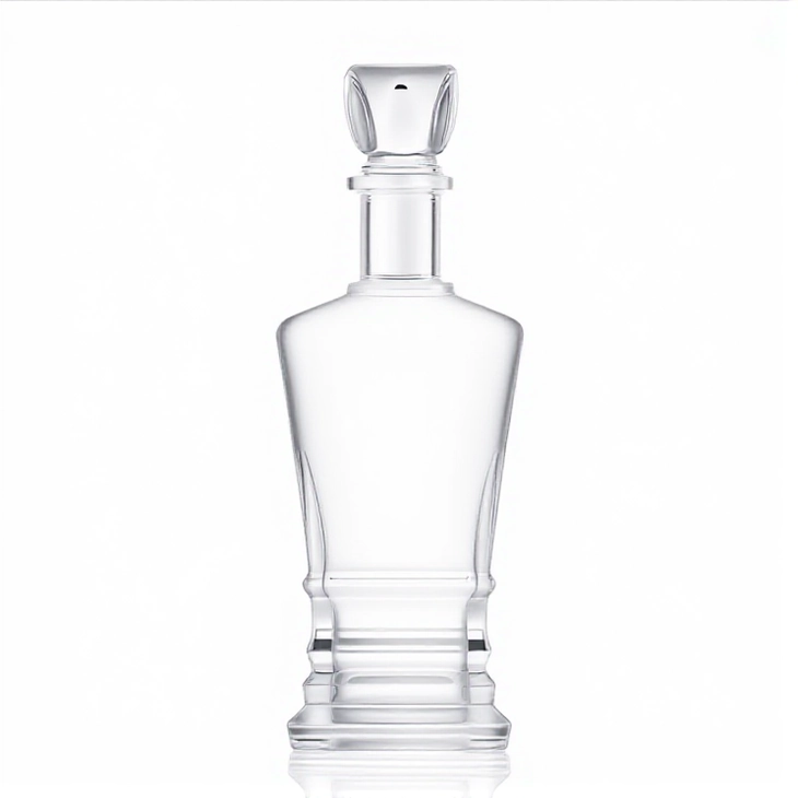 Luxury 70cl Square Decanter Glass Bottle Wide Mouth for Premium XO Brandy