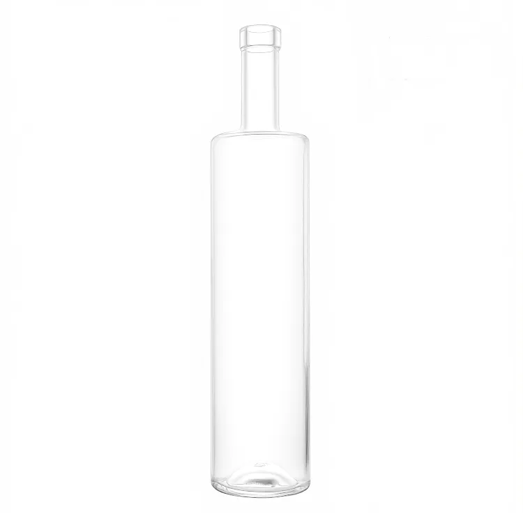 High-End 750ml Round Shape Super Flint Glass Spirit Bottle for Vodka