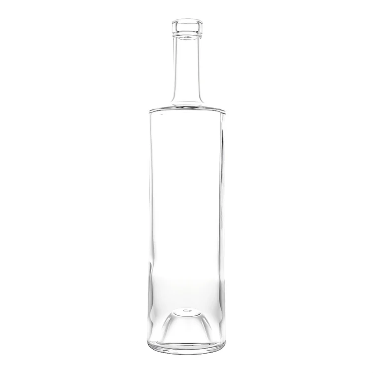 700ml Cylinder Super Flint Glass Spirit Bottle with Deep Punt