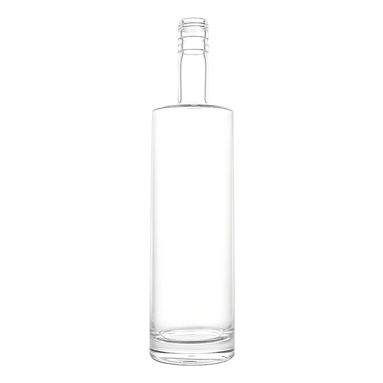 1L/1000ml Tall Cylinder Super Flint Glass Spirit Bottle with Screw Cap