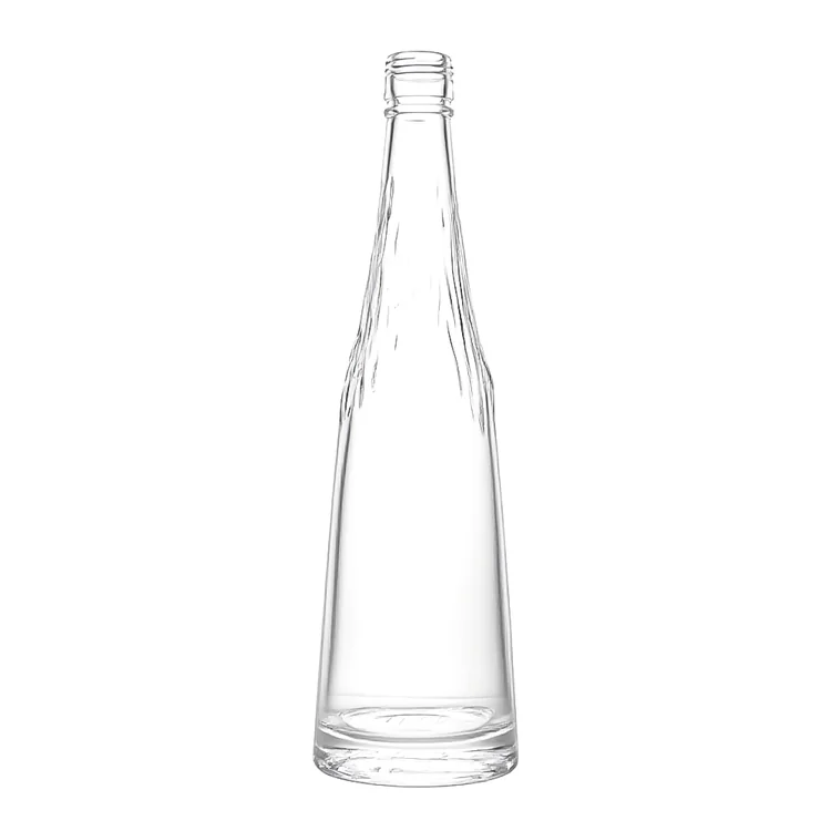 500ml Conical Super Flint Glass Spirit Bottle with Frosted Texture
