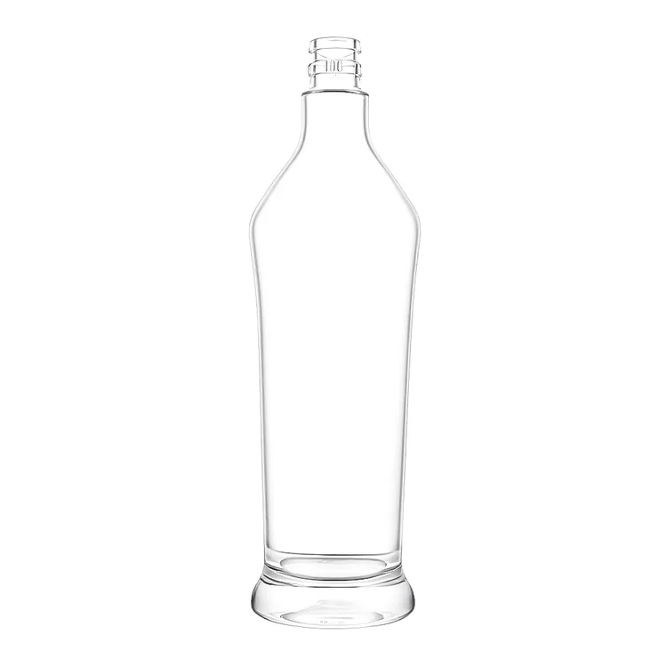 650ml Curvy Super Flint Glass Spirit Bottle with Flared Base